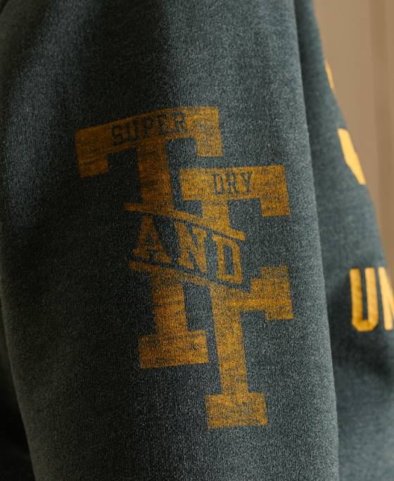 Superdry hanorac supradimensionat pentru echipajul de atletism îmbrăcăminte verde femei JX0Z6170