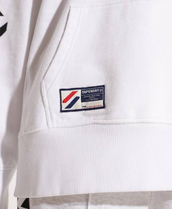 Superdry hanorac supradimensionat strikeout îmbrăcăminte alb femei JX0Z5975