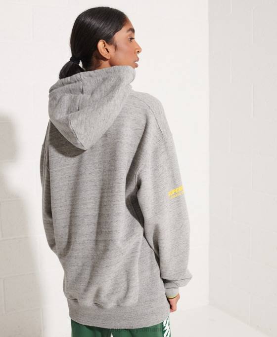 Superdry hanorac supradimensionat strikeout îmbrăcăminte gri deschis femei JX0Z5976