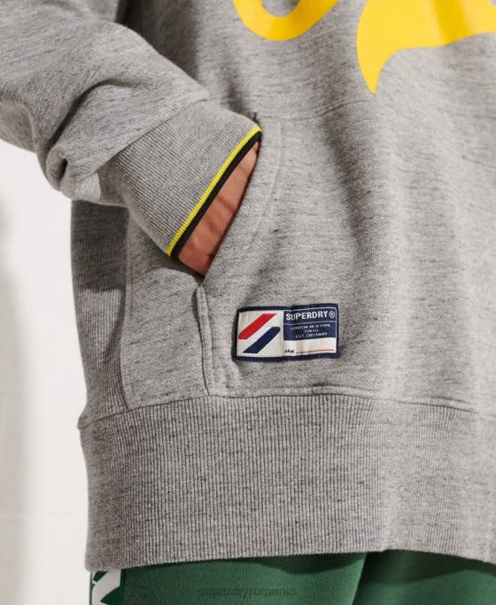 Superdry hanorac supradimensionat strikeout îmbrăcăminte gri deschis femei JX0Z5976