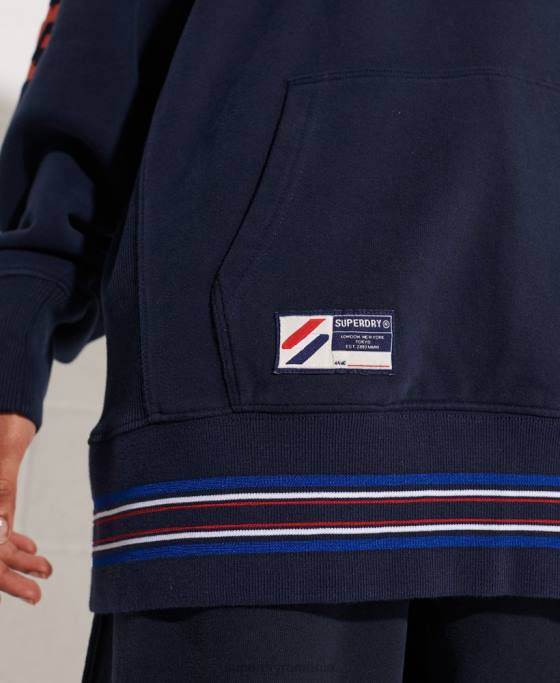 Superdry hanorac supradimensionat strikeout îmbrăcăminte marina femei JX0Z5964