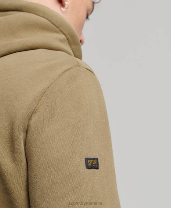 Superdry hanorac supravopsit cu logo vintage îmbrăcăminte kaki bărbați JX0Z524