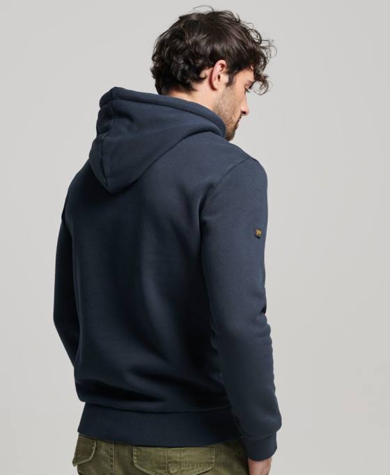 Superdry hanorac supravopsit cu logo vintage îmbrăcăminte marina bărbați JX0Z457