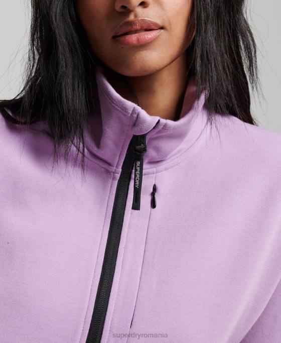 Superdry hanorac tech batwing cu jumătate de fermoar îmbrăcăminte Violet femei JX0Z3354