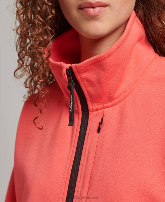 Superdry hanorac tech batwing cu jumătate de fermoar îmbrăcăminte coral femei JX0Z5965