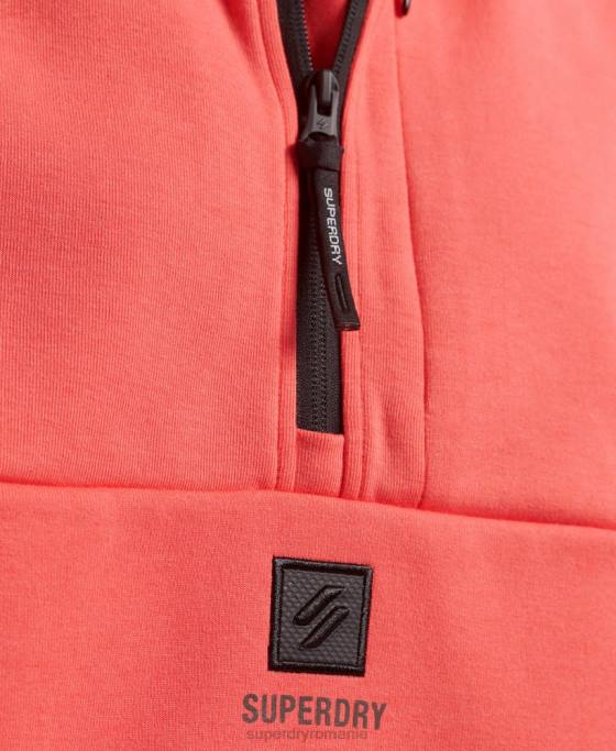 Superdry hanorac tech batwing cu jumătate de fermoar îmbrăcăminte coral femei JX0Z5965