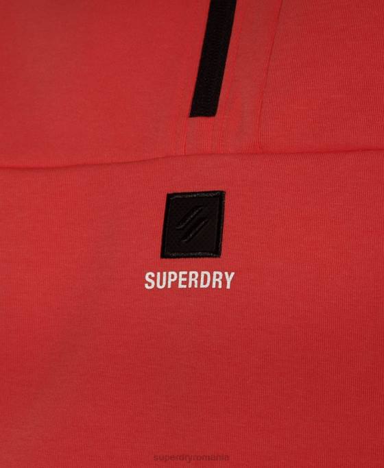 Superdry hanorac tech batwing cu jumătate de fermoar îmbrăcăminte coral femei JX0Z5965
