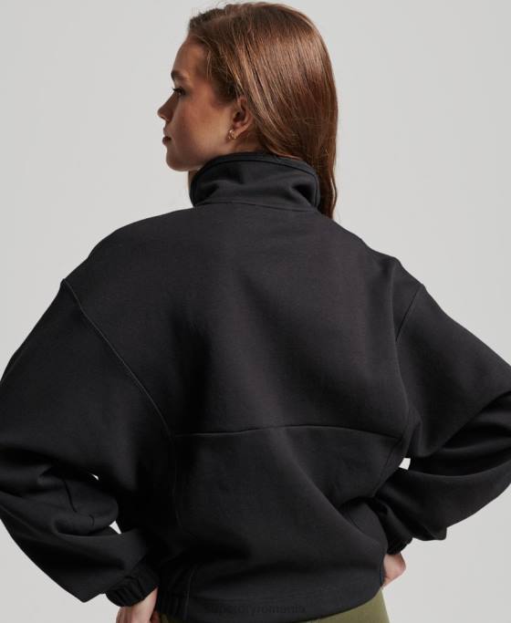 Superdry hanorac tech batwing cu jumătate de fermoar îmbrăcăminte negru femei JX0Z3281