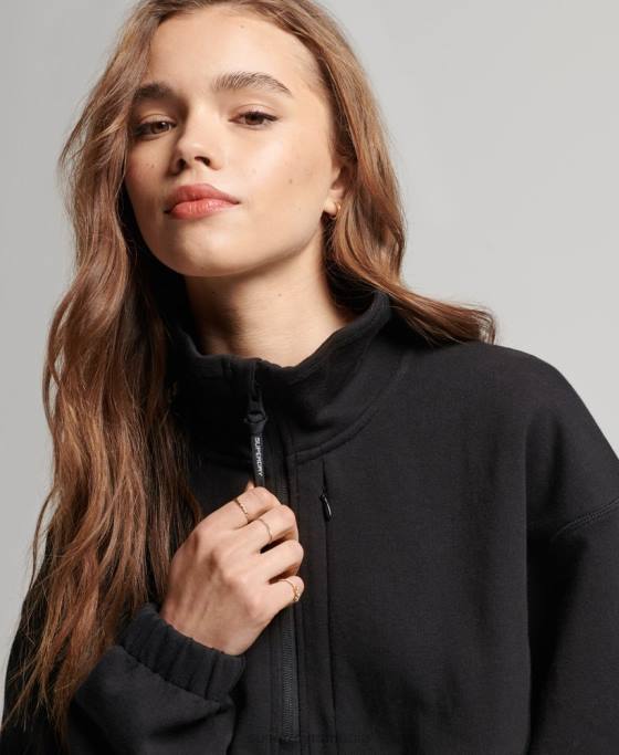 Superdry hanorac tech batwing cu jumătate de fermoar îmbrăcăminte negru femei JX0Z3281