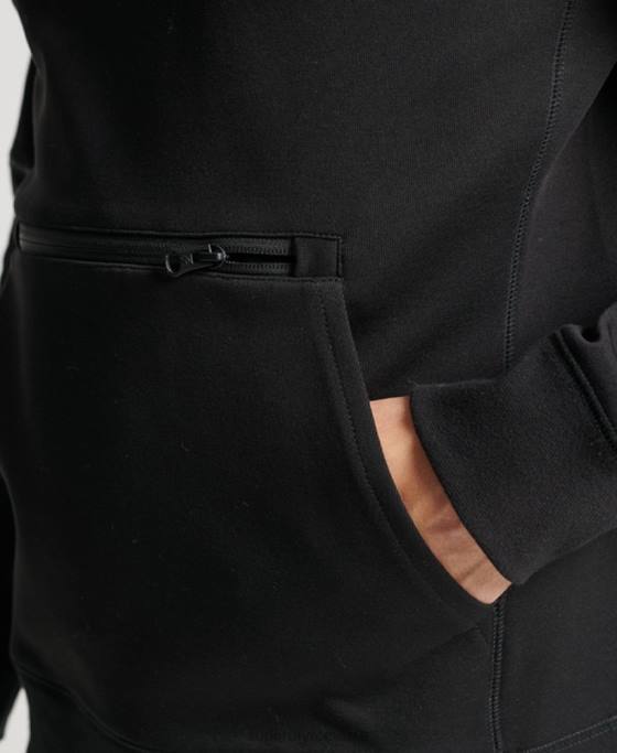 Superdry hanorac tech îmbrăcăminte negru bărbați JX0Z711