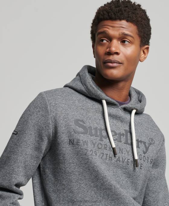 Superdry hanorac tonal local îmbrăcăminte gri inchis bărbați JX0Z5189