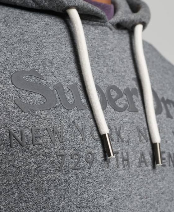 Superdry hanorac tonal local îmbrăcăminte gri inchis bărbați JX0Z5189