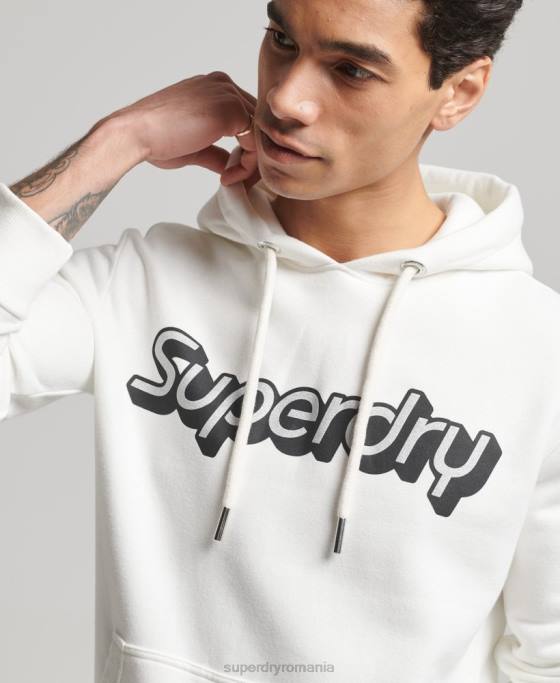 Superdry hanorac trading co îmbrăcăminte alb bărbați JX0Z804