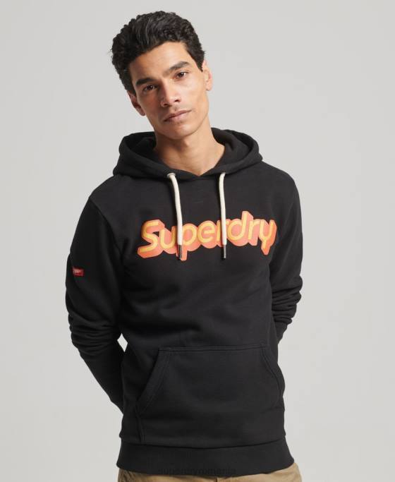 Superdry hanorac trading co îmbrăcăminte negru bărbați JX0Z781