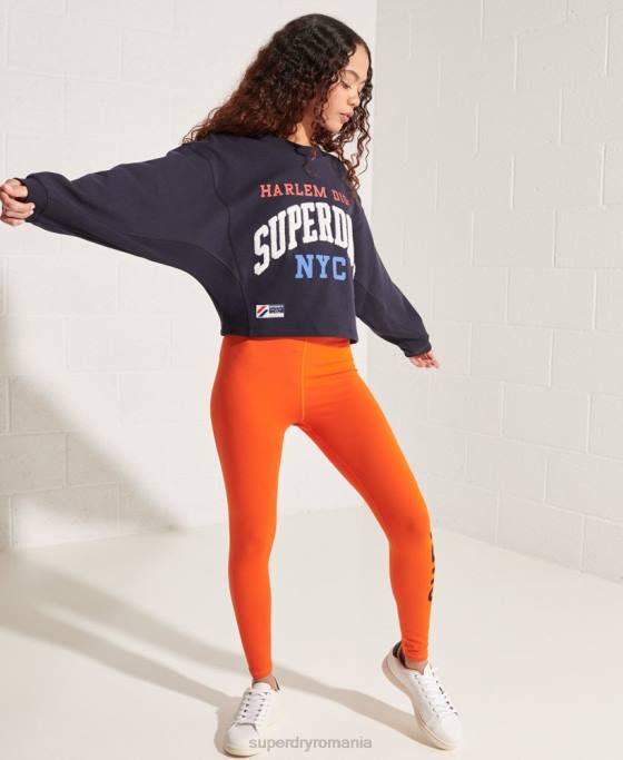 Superdry hanorac varsity arc liliac îmbrăcăminte marina femei JX0Z5873