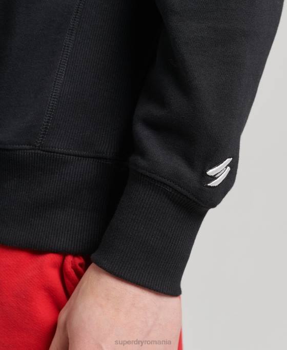 Superdry hanorac varsity arch crew îmbrăcăminte negru bărbați JX0Z5134