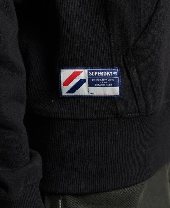 Superdry hanorac varsity arch mono îmbrăcăminte negru femei JX0Z6066