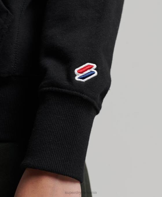 Superdry hanorac varsity arch mono îmbrăcăminte negru femei JX0Z6066