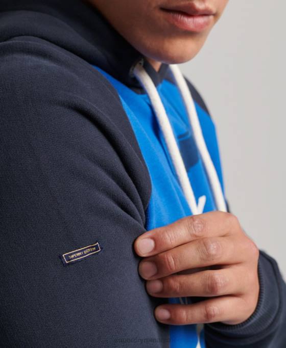 Superdry hanorac vintage achilles raglan îmbrăcăminte albastru deschis bărbați JX0Z719