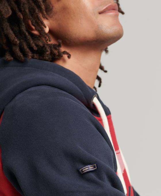 Superdry hanorac vintage achilles raglan îmbrăcăminte roșu bărbați JX0Z582