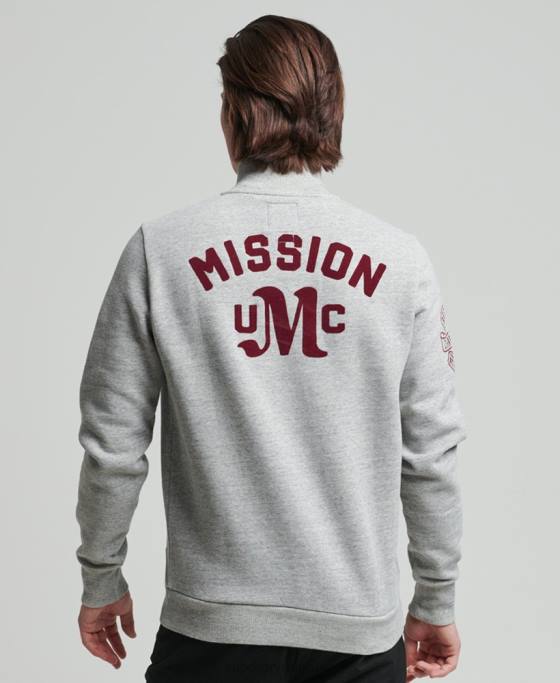 Superdry hanorac vintage atletic henley îmbrăcăminte gri bărbați JX0Z5001