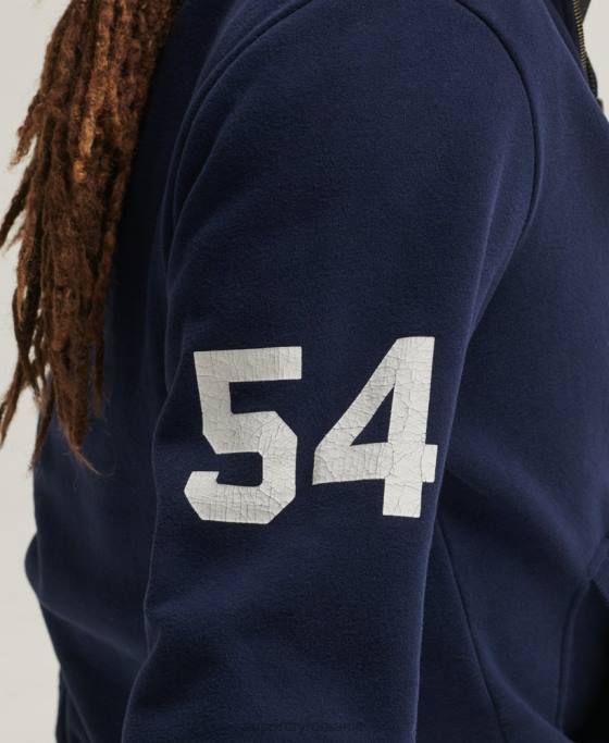 Superdry hanorac vintage atletic henley îmbrăcăminte marina bărbați JX0Z886