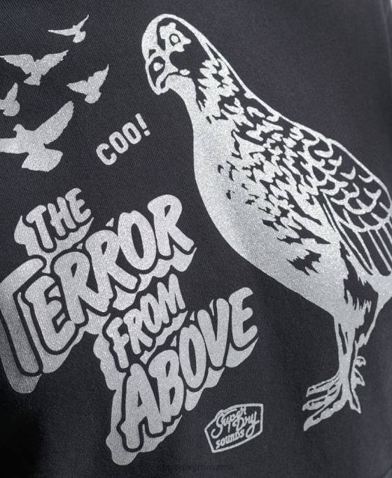 Superdry hanorac vintage b-movie îmbrăcăminte gri inchis femei JX0Z6097