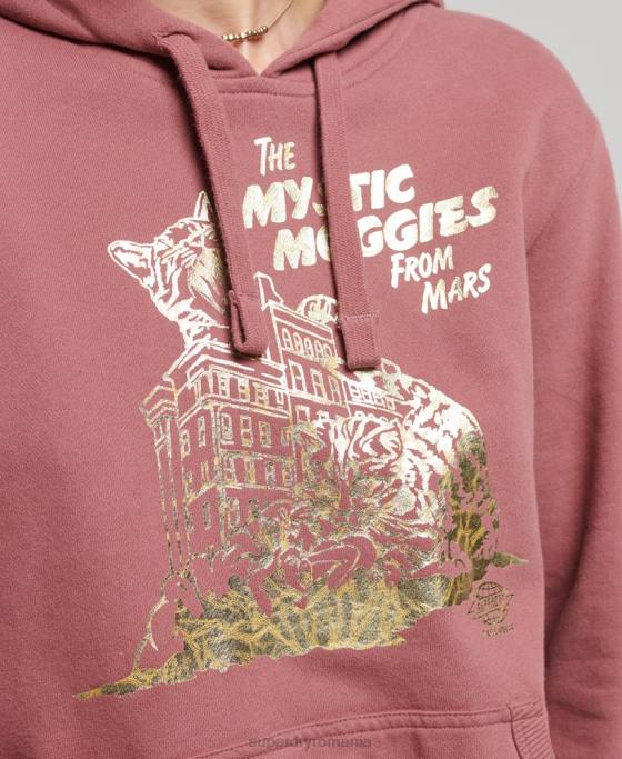 Superdry hanorac vintage b-movie îmbrăcăminte roz femei JX0Z5774