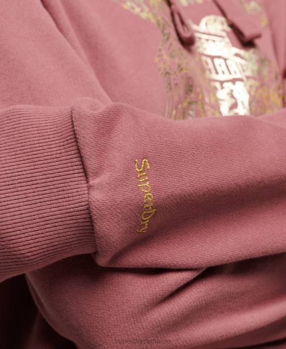 Superdry hanorac vintage b-movie îmbrăcăminte roz femei JX0Z5774