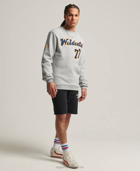 Superdry hanorac vintage colegial pentru echipaj îmbrăcăminte gri bărbați JX0Z5078