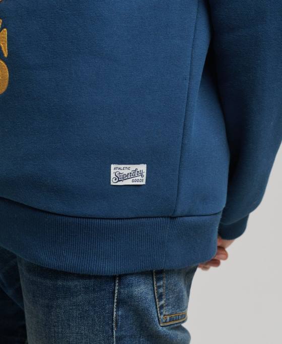 Superdry hanorac vintage colegial pentru echipaj îmbrăcăminte marina bărbați JX0Z765