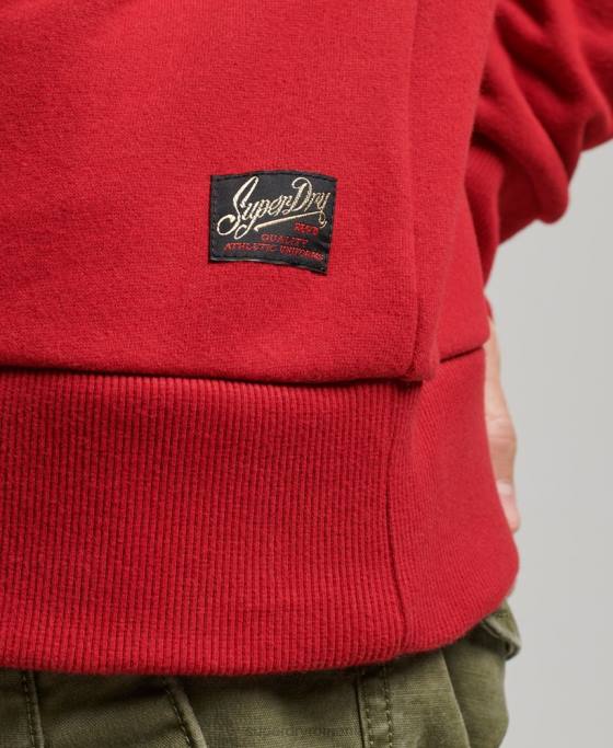 Superdry hanorac vintage colegial pentru echipaj îmbrăcăminte roșu bărbați JX0Z549