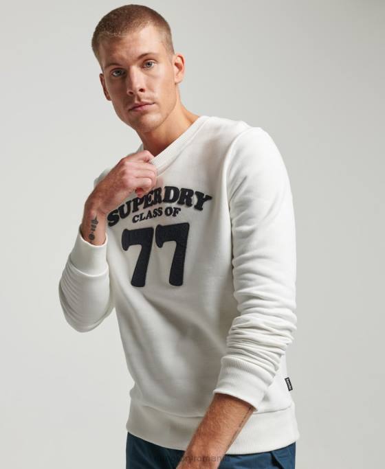 Superdry hanorac vintage cooper clasic crew îmbrăcăminte cremă bărbați JX0Z724
