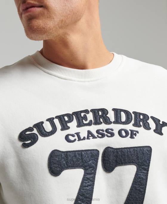 Superdry hanorac vintage cooper clasic crew îmbrăcăminte cremă bărbați JX0Z724