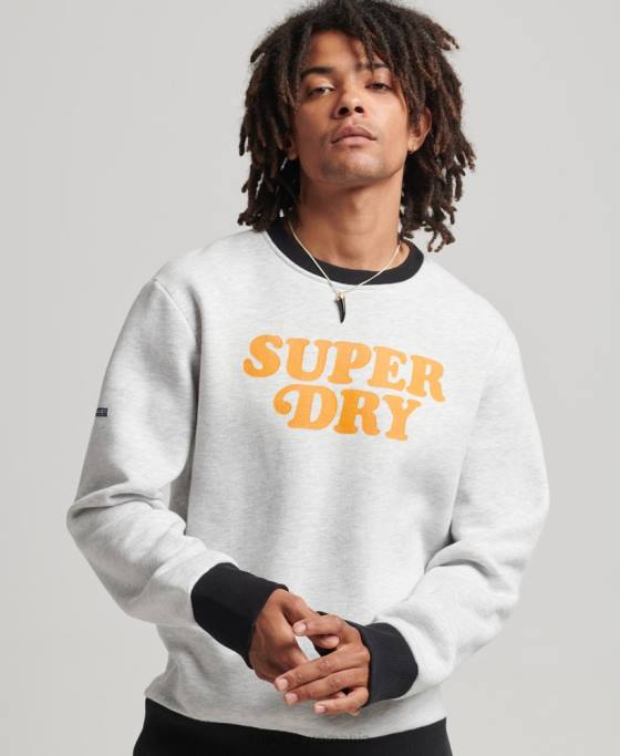 Superdry hanorac vintage cooper clasic crew îmbrăcăminte gri deschis bărbați JX0Z5027