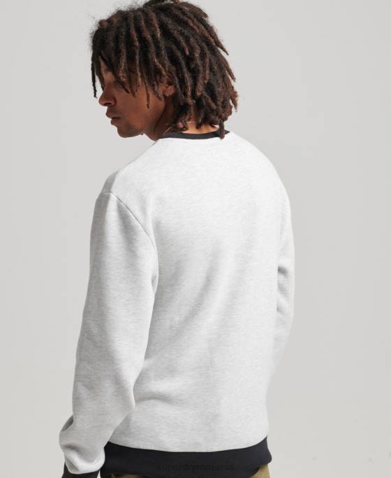 Superdry hanorac vintage cooper clasic crew îmbrăcăminte gri deschis bărbați JX0Z5027