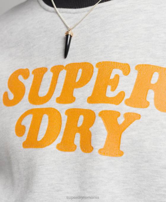 Superdry hanorac vintage cooper clasic crew îmbrăcăminte gri deschis bărbați JX0Z5027