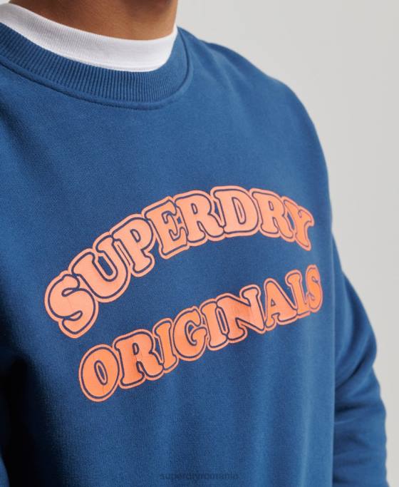 Superdry hanorac vintage cooper clasic crew îmbrăcăminte marina bărbați JX0Z693