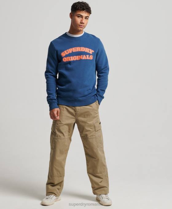 Superdry hanorac vintage cooper clasic crew îmbrăcăminte marina bărbați JX0Z693