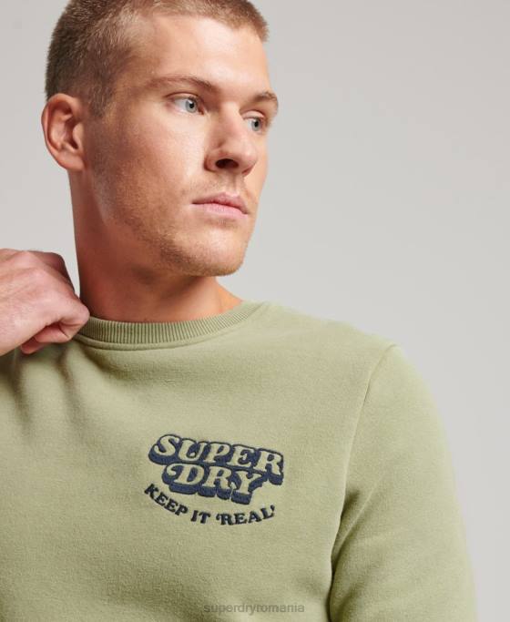 Superdry hanorac vintage cooper clasic crew îmbrăcăminte verde bărbați JX0Z736