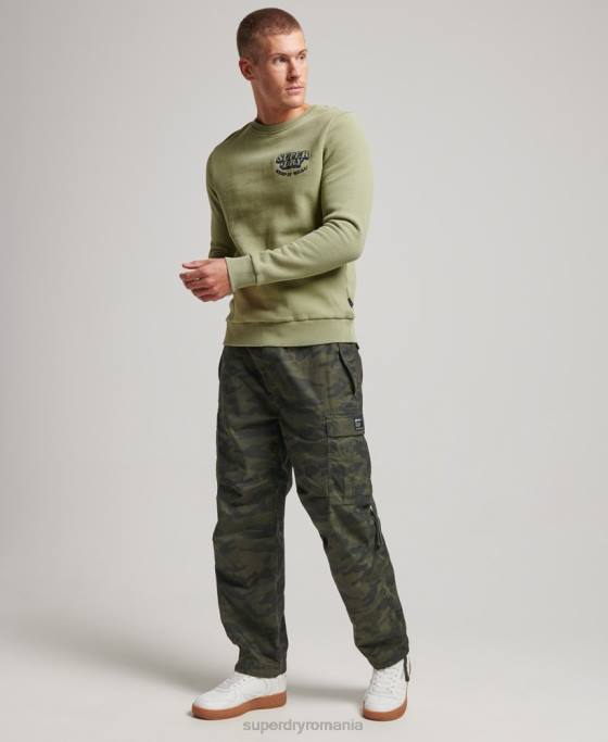 Superdry hanorac vintage cooper clasic crew îmbrăcăminte verde bărbați JX0Z736