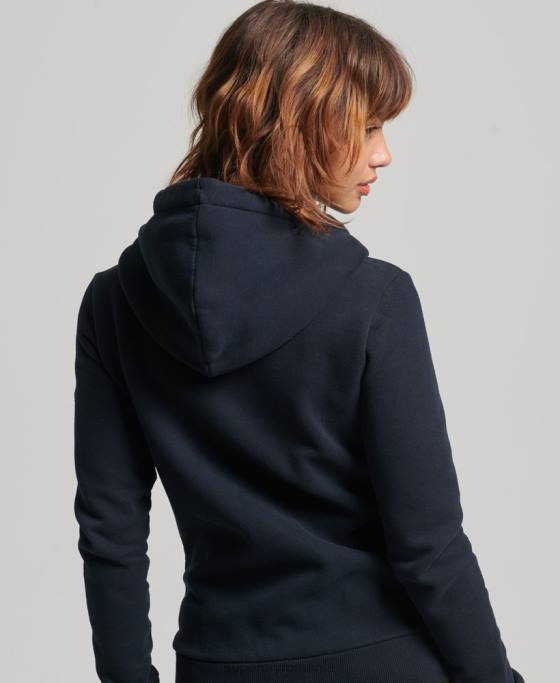 Superdry hanorac vintage cooper nostalgic cu fermoar îmbrăcăminte marina femei JX0Z5936