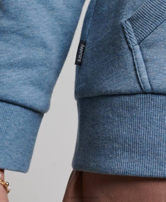 Superdry hanorac vintage cu gofrat cooper îmbrăcăminte albastru deschis femei JX0Z2241