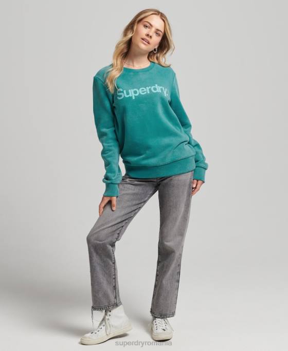 Superdry hanorac vintage cu logo pentru echipajul anilor 80 îmbrăcăminte albastru femei JX0Z5860