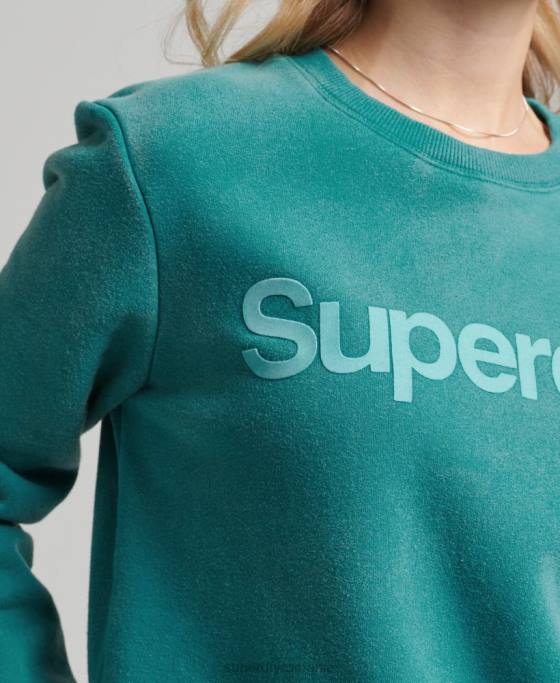 Superdry hanorac vintage cu logo pentru echipajul anilor 80 îmbrăcăminte albastru femei JX0Z5860