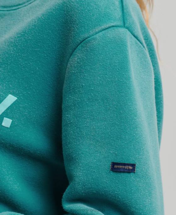 Superdry hanorac vintage cu logo pentru echipajul anilor 80 îmbrăcăminte albastru femei JX0Z5860