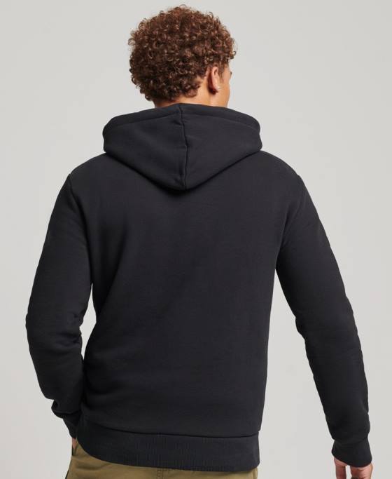 Superdry hanorac vintage cu logo-ul fulgerului îmbrăcăminte gri inchis bărbați JX0Z5166