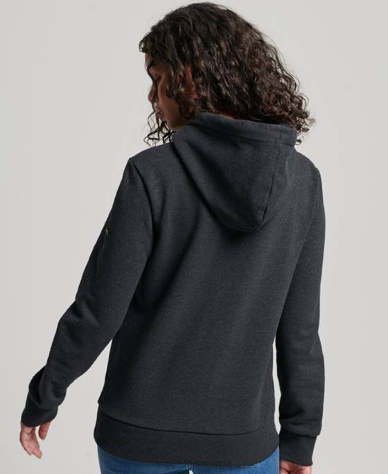 Superdry hanorac vintage cu scripturi florale îmbrăcăminte negru femei JX0Z3461