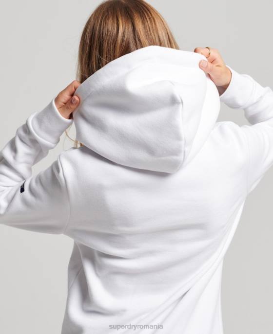 Superdry hanorac vintage curcubeu îmbrăcăminte alb femei JX0Z2206
