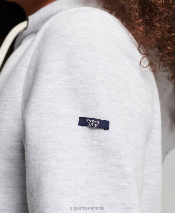 Superdry hanorac vintage curcubeu îmbrăcăminte gri deschis femei JX0Z2207